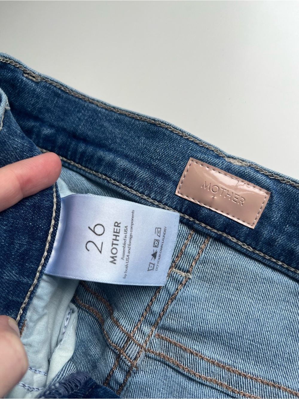 Mother Hustler Ankle Fray Healing Jar Blue Jeans 26 - Picture 9 of 14